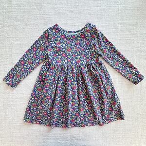 Mini Boden Floral Cotton Dress GUC 3/4